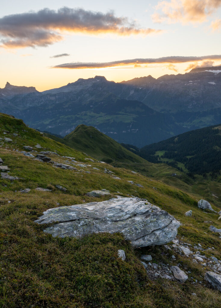 Sonnenuntergang in den Alpen